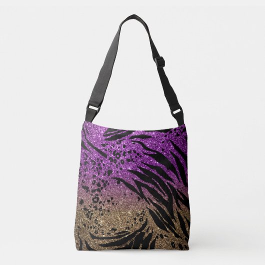 Sac Ajustable Poster de animal sur Parties scintillant Purple & (Devant)