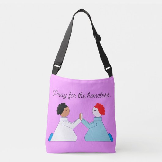Sac Ajustable Priez pour les sans-abri : Lavande (Devant)