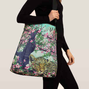Sac Ajustable Printemps fleurit léopard Oiseaux Nature