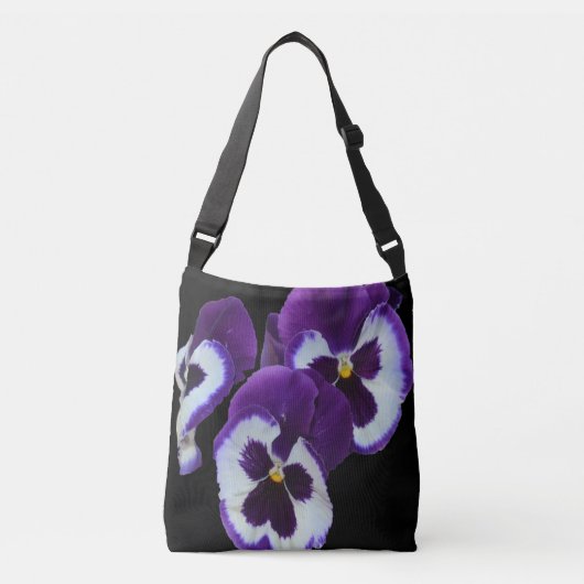 Sac Ajustable Purple Pansy Delicious, (Devant)