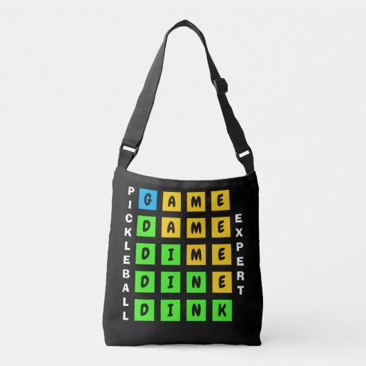 Sac Ajustable Puzzle WORD GAME DINK Pickleball (Devant)