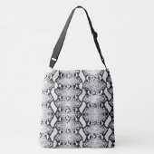 Sac Ajustable Python noir et blanc exotique (Dos)