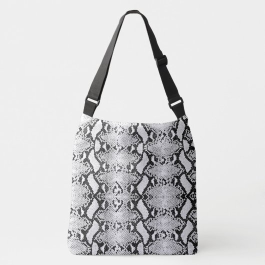 Sac Ajustable Python noir et blanc exotique (Devant)