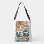 Sac Ajustable Quant à moi et ma maison" Bible Verse design (Dos)