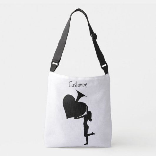 Sac Ajustable Queen of Spades tenant un tonnerre d'As noir (Devant)