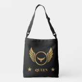 Sac Ajustable Queen Text Printed Gold Eagle Logo Shopping Daily (Dos)