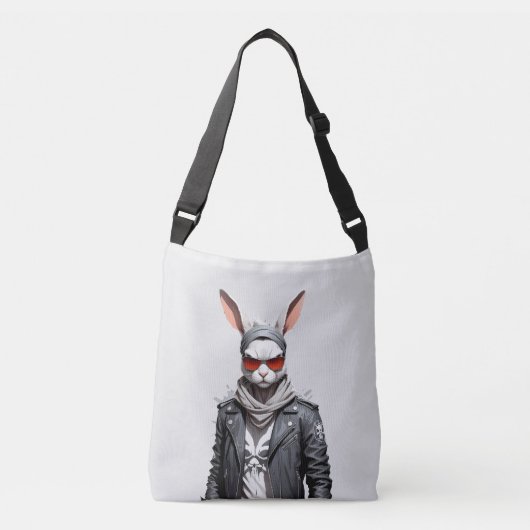 Sac Ajustable Rabbit Biker Rebel en cuir Jacket Cool Style (Devant)