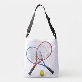 Sac Ajustable Racket de tennis et ballon bleu 3D (Dos)