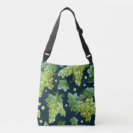 Sac Ajustable Raisin vert : Aquarelle Motif foncé (Devant)