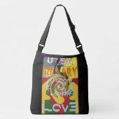 Sac Ajustable Rasta Couleurs Rouge or Vert Hillary Art Imprimer (Devant)