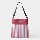 Sac Ajustable Rayure de canne à sucre avec bloc de couleur rouge (Dos)