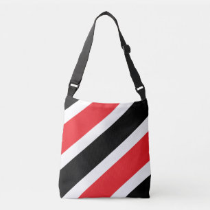 Sac Ajustable Rayures diagonales blanches noires rouges