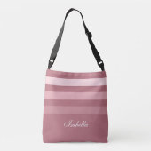 Sac Ajustable Rayures et calligraphie en or rose (Dos)