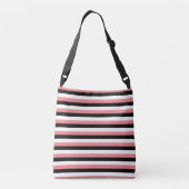 Sac Ajustable Rayures Noir Blanc Rose (Dos)