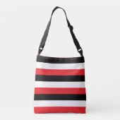 Sac Ajustable Rayures Noir Blanc Rouge (Dos)