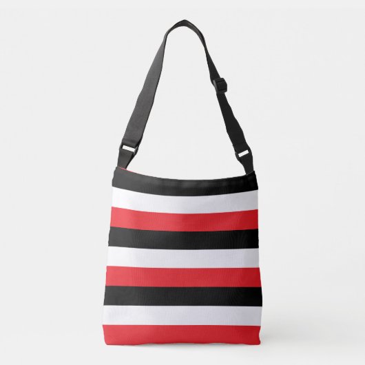 Sac Ajustable Rayures Noir Blanc Rouge (Devant)