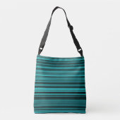 Sac Ajustable Rayures noires et sarcelle (Dos)