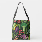 Sac Ajustable Récolte de légumes et d'herbes sur le noir (Dos)