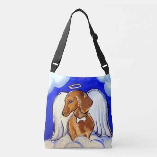 Sac Ajustable Red Dachshund Angel (Devant)