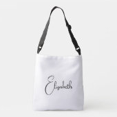 Sac Ajustable Remplacez votre propre nom Black & White Script Cu (Dos)