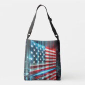 Sac Ajustable Rendu futuriste du drapeau américain (Dos)