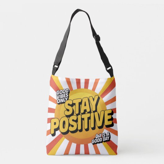 Sac Ajustable Restez positif" Conception motivationnelle pour l' (Dos)