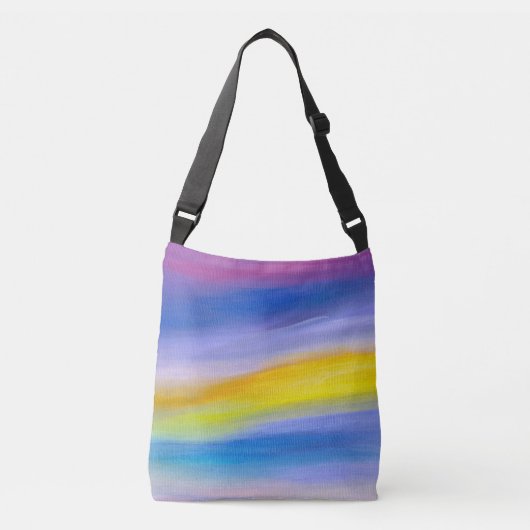 Sac Ajustable Résumé abstrait violet et rayon doré (Devant)
