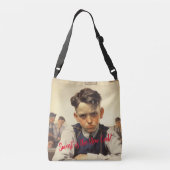 Sac Ajustable Retour à l'école Norman Rockwell dessin style (Dos)