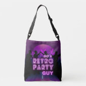 Sac Ajustable Retro 80 s Disco Dance Party Neon Purple Funky (Dos)