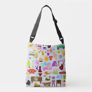 Sac Ajustable Retro Collage Illustré Nostalgie Flashback
