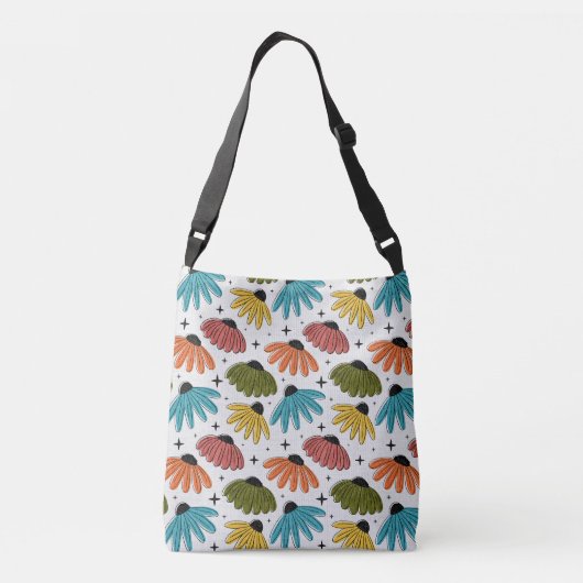 Sac Ajustable Retro Halftone Coneflowers (Dos)