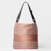 Sac Ajustable rétro motif floral de gradient. Nom (Devant)