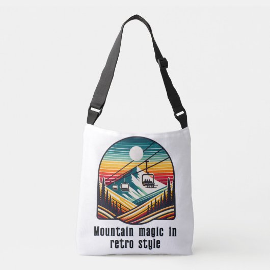 Sac Ajustable Retro Mountain Ski Lift Adventure sous le soleil (Devant)