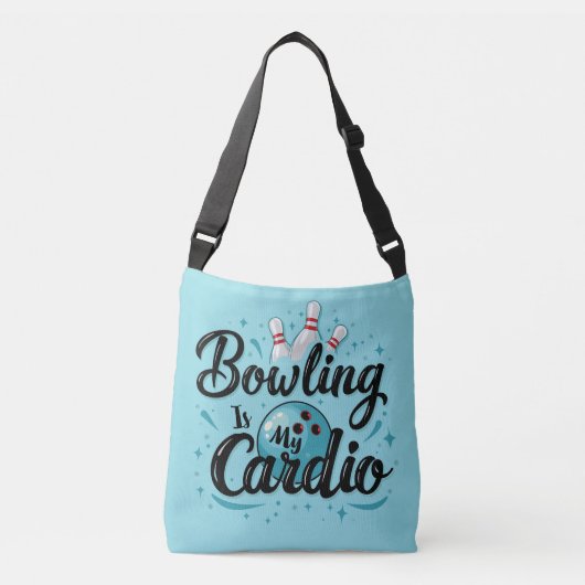 Sac Ajustable Retro Neon "Bowling Is My Cardio" Funny Bowling (Devant)
