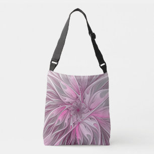 Sac Ajustable Rêve de fleur rose fractal, Motif d'Imaginaire flo