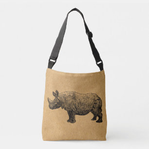 Sac Ajustable Rhinoceros Art Rhino Vintage Illustration