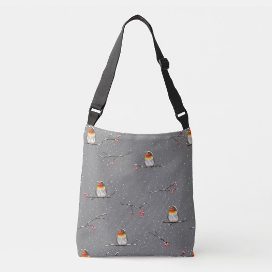 Sac Ajustable robin et motif de neige (Devant)