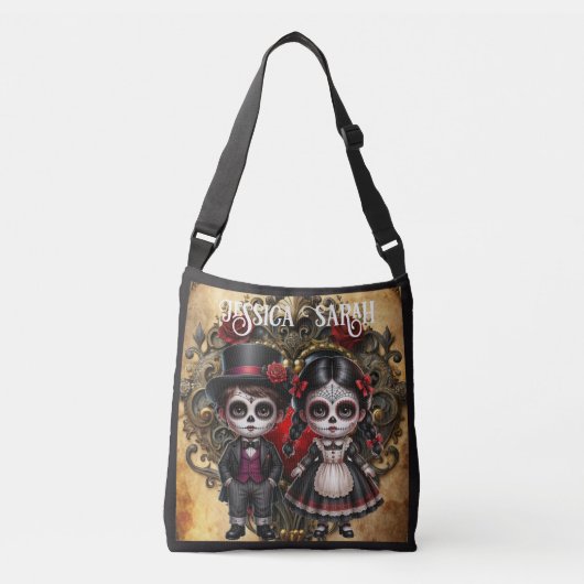Sac Ajustable Romance Sombre Crânes de Sucre (Devant)