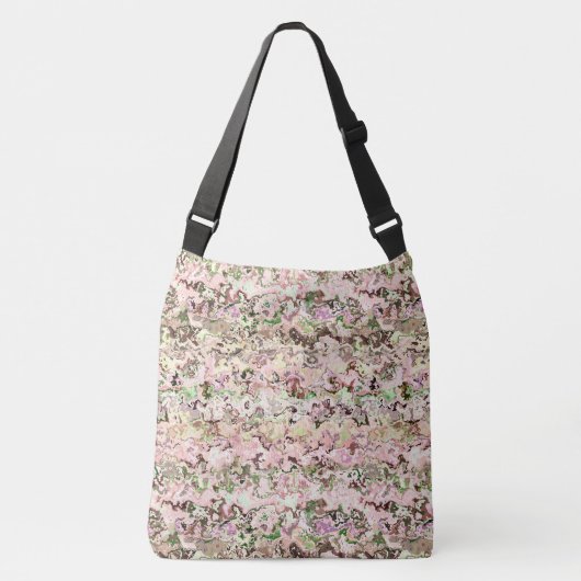 Sac Ajustable rose et vert Abstrait (Devant)