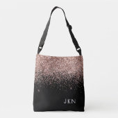 Sac Ajustable Rose Gold Blush Pink Black Parties scintillant Mon (Dos)