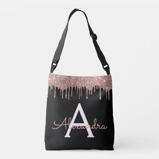 Sac Ajustable Rose Gold - Blush Pink Black Parties scintillant N (Dos)