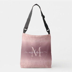 Sac Ajustable Rose Gold Parties scintillant Votre Lettre Nom Cro