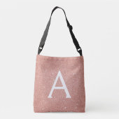 Sac Ajustable Rose Gold Sparkle Parties scintillant Monogramme N (Dos)