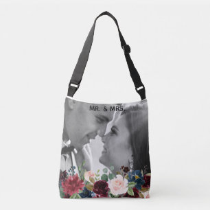 Sac Ajustable Rose Pâle Bourgogne Floral Élégant Photo de M & Mm