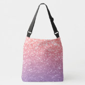 Sac Ajustable Rose rose violet lavande faux pétille parties scin (Devant)