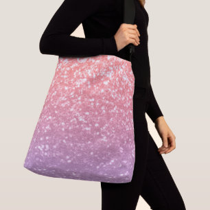 Sac Ajustable Rose rose violet lavande faux pétille parties scin