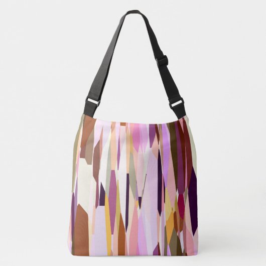 Sac Ajustable Rose, violet et orange abstrait (Devant)