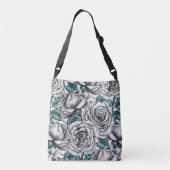 Sac Ajustable Roses blanches avec feuilles bleus (Dos)