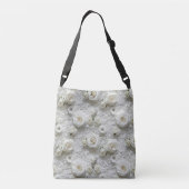 Sac Ajustable Roses blanches en dentelle de mariée (Dos)