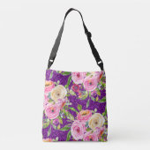 Sac Ajustable Roses d'aquarelle en Parties scintillant rose et c (Dos)